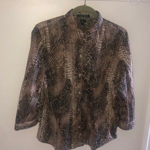 RALPH LAUREN ANIMAL PRINT SHIRT - SIZE XL
